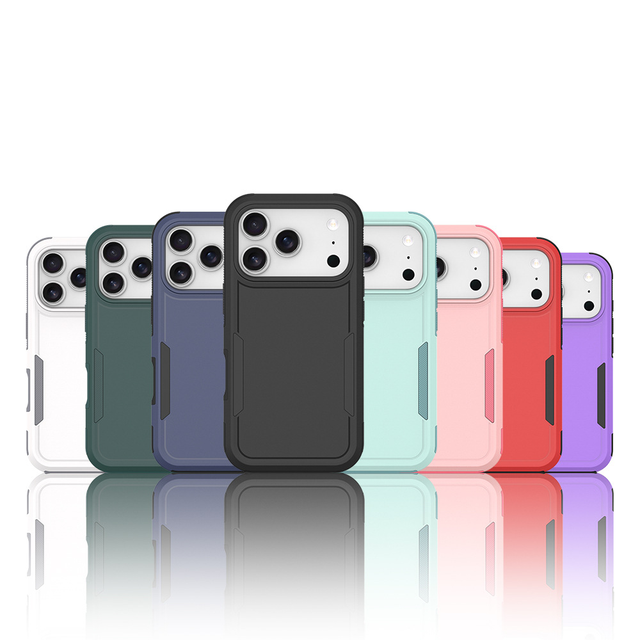 Dual Layer Armor Rugged Heavy Duty Shockproof Cover 360 Degree Drop Protection 2 in 1 PC TPU Case for iPhone 17 Pro Max