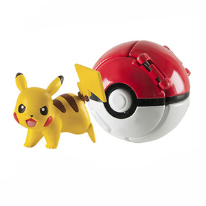 Pikachu Actiefiguur met Pop-up Pokébal Animefiguur Collectible Speelgoedset Interactieve Pocket Monster Figuur voor Kinderen Pluche - Product Image 2