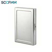 Porte-cartes de visite SCCFMM, étui en métal pour sublimation, personnalisable, portable, pour cartes bancaires, cartes d'identité, avec impression de logo photo DIY