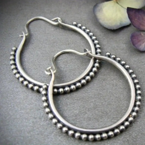 Orecchini a Cerchio Vintage con Perline per Donne, Stile Retrò, Gioielli di Moda all'Ingrosso - Product Image 3