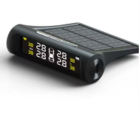 Système de surveillance de la pression des pneus de voiture, 4 capteurs internes, TPMS sans fil, charge USB/solaire, écran LCD