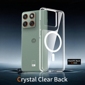 Funda Magnética Transparente para Teléfono <span class=keywords><strong>Motorola</strong></span> Moto Edge 70 5G, Delgada, 2 en 1, Híbrida de TPU+PC, Antiarañazos, Antigolpes, Protectora - Product Image 2
