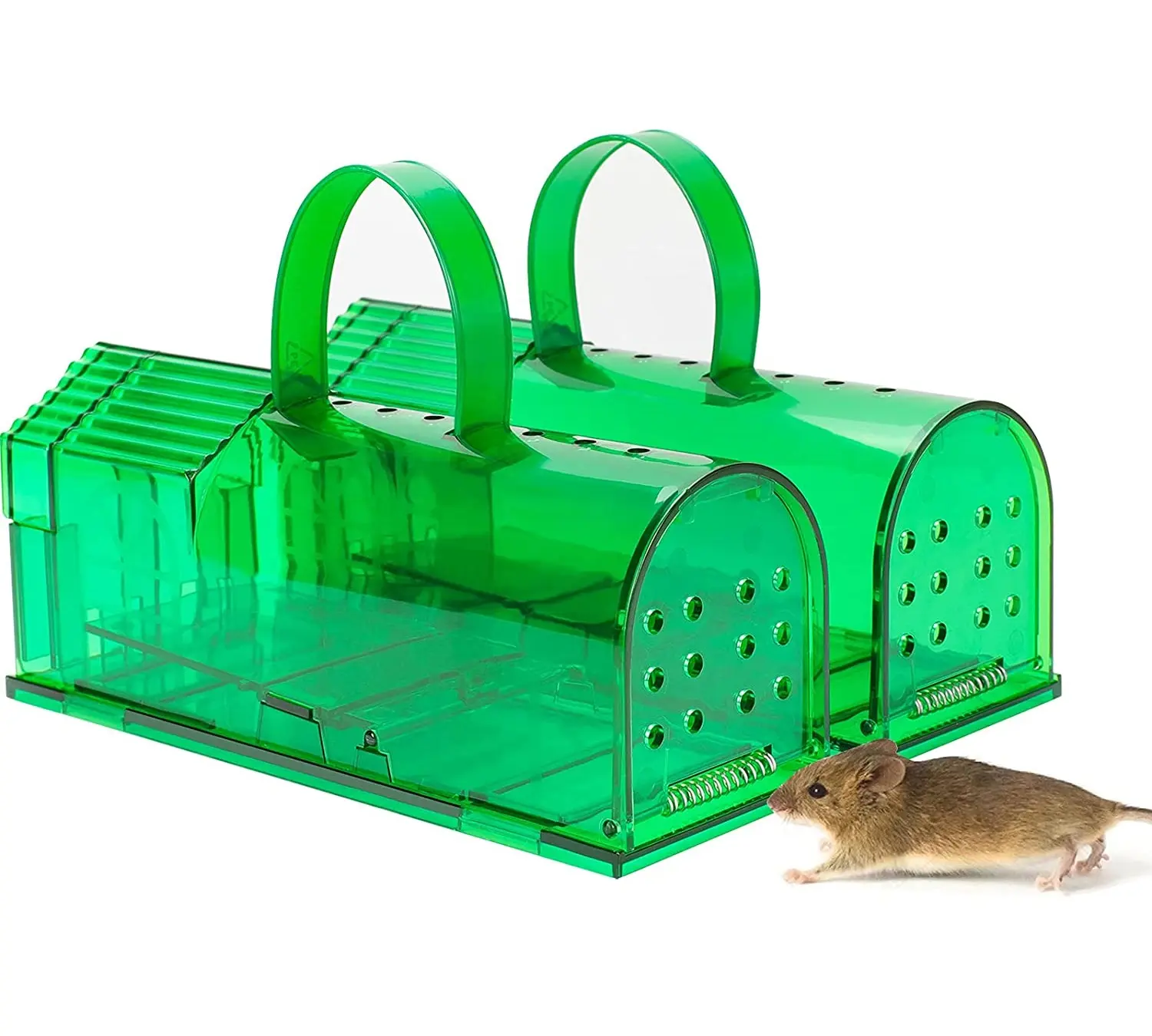 Venda atacado fonte de fábrica de plástico portátil, humane vivo mouse armadilha rato inteligente gaiola do rato para mouse ratos armadilha