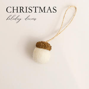 Boule d'acorn en feutre de laine faite à la main, pendentif décoratif pour arbre, matériel de décoration de scène de Noël DIY transfrontalier en sacs - Product Image 4