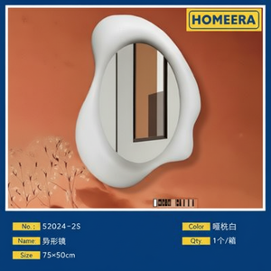 Pacchetto all'ingrosso di 8 antico quadrato decorativo di vetro di plastica specchio da parete 75x50cm bianco nero per la casa e la decorazione del bagno dell'hotel - Product Image 1