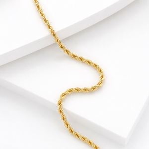 Wholesale Brass Non-Tarnish Waterproof 14K 18K Gold Plated Link <b>Chain</b> 2.5mm 5mm 8mm Thick Rope Necklace for Men - Product Image 3