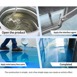 Самовыравнивающаяся металлическая эпоксидная смола Blue Kingfisher, легко наносится, ударопрочная, с высоким содержанием сухого вещества для мастерских - Product Image 4