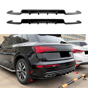 Amp-Z Audi Q5 FY S-Line 2021-2024 Rear Lip Spoiler Body Kit Matte Piano Black Carbon Fiber Texture Tuning Style - Product Image 1