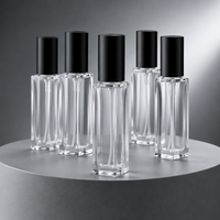 Flacon pulvérisateur portable en verre transparent personnalisé, 5 ml/10 ml, pour parfum, maquillage, échantillons, emballage de voyage