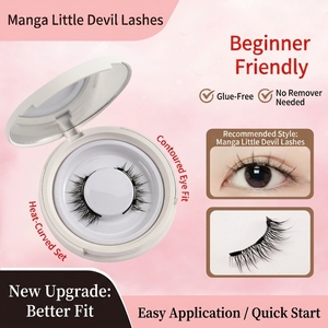 <span class=keywords><strong>Faux</strong></span> cils magnétiques sans colle, sans dissolvant, faciles à poser, style en V, aspect naturel, certifiés CE, vente en gros - Product Image 3