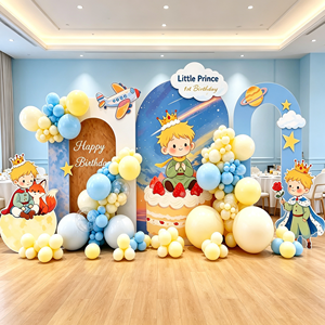 Ensemble de toile de fond personnalisée moderne pour anniversaire avec ballons en carton KT, support et impression numérique pour la première fête d'anniversaire des enfants - Product Image 6