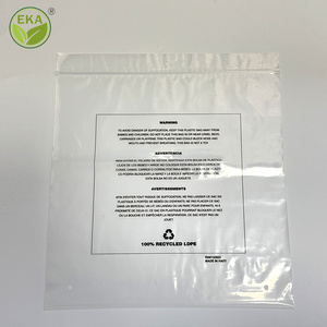 ถุงซิปล็อกพลาสติกทำจากโพลีเอทิลีน PE LDPE ถุงซิปล็อกโปร่งใสรีไซเคิลมีโลโก้ถุงเสื้อยืดขนาดเล็ก - Product Image 1