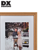Cadre photo en bois texturé corde, taille personnalisée 8x10 pouces, DX Designs Wholesale, pour décoration rustique, cadeau d'anniversaire et commande en gros