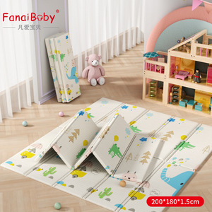 Alfombra de juego plegable de doble cara BabyXPE de 120x180 cm, suave, para bebés y niños pequeños, uso doméstico, diseño grueso y seguro - Product Image 5