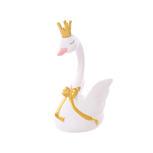 Swan Resin Ornament Medium Couple Kissing Valentine's Day Home Decor Gift - Product Image 5