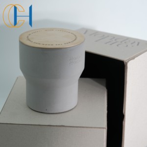 C & H Monday candela profumata di lusso portacandele in cemento barattoli di candela con coperchio e confezione di scatole - Product Image 2
