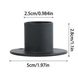 साधारण रंगीन लघु धातु मोमबत्ती धारक शादी पार्टी उत्सव के लिए टेपर मोमबत्ती के लिए रंग डेस्कटॉप कैंडलस्टिक - Product Image 3