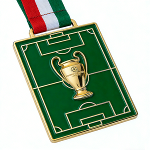 Médailles personnalisées en laiton sur le thème <span class=keywords><strong>du</strong></span> sport, décorations artisanales pour la maison, cadeaux et souvenirs pour les fans de football et les champions de ligue - Product Image 2