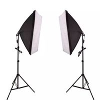 Kits d'éclairage Softbox 50x70CM pour la photographie, système d'éclairage professionnel avec ampoules photographiques E27, équipement de studio photo