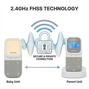 Monitor de Audio Inalámbrico para Bebés, Totalmente Portátil, Ambas Unidades con Batería Recargable de 1000 mAh, para Viajes y Uso en Exteriores - Product Image 4