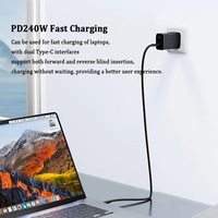 Câble tressé Thunderbolt 5, charge rapide PD 240W, transfert de données haute vitesse 120 Gbps, sortie vidéo UHD 16K30Hz