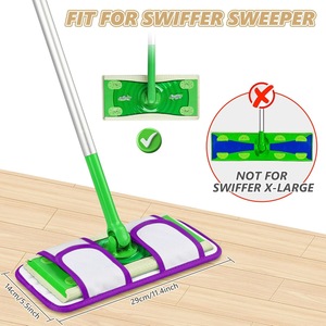 Compatibile con <span class=keywords><strong>Swiffer</strong></span> Sweeter, panno per mocio piatto, lavabile a umido e a secco, accessorio di ricambio in microfibra ultrafine. - Product Image 4