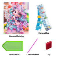 Kits de peinture diamant 5D DIY nouvelle conception JiangXing RTS, écologiques, peints à la main, pour enfants, anime, avec cadre en bois et toile tendue