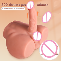 Xise Erwachsener Männlicher Torso mit Dildo Sexspielzeug Frauenpuppe Silikon Elektrische Masturbationsmaschine Vibrationsfähig für Frauen Saugnapf