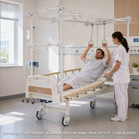 Lit de traction orthopédique manuel, lit d'hôpital, cadre de traction pour le dos et les genoux, lit de soins infirmiers, lit médical pour personnes âgées, soins intensifs, OEM