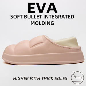 Chaussons d'hiver pour hommes en EVA, doublés <span class=keywords><strong>de</strong></span> polaire thermique, chaussures d'intérieur à séchage rapide, antidérapantes, mode, intérieur/extérieur, confort par temps froid - Product Image 4