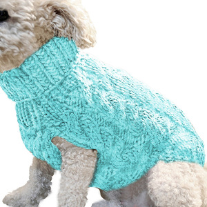 Suéter de punto trenzado para perros, fácil de usar, cuello alto, ropa para <span class=keywords><strong>cachorros</strong></span>, venta al por mayor 2026 - Product Image 5
