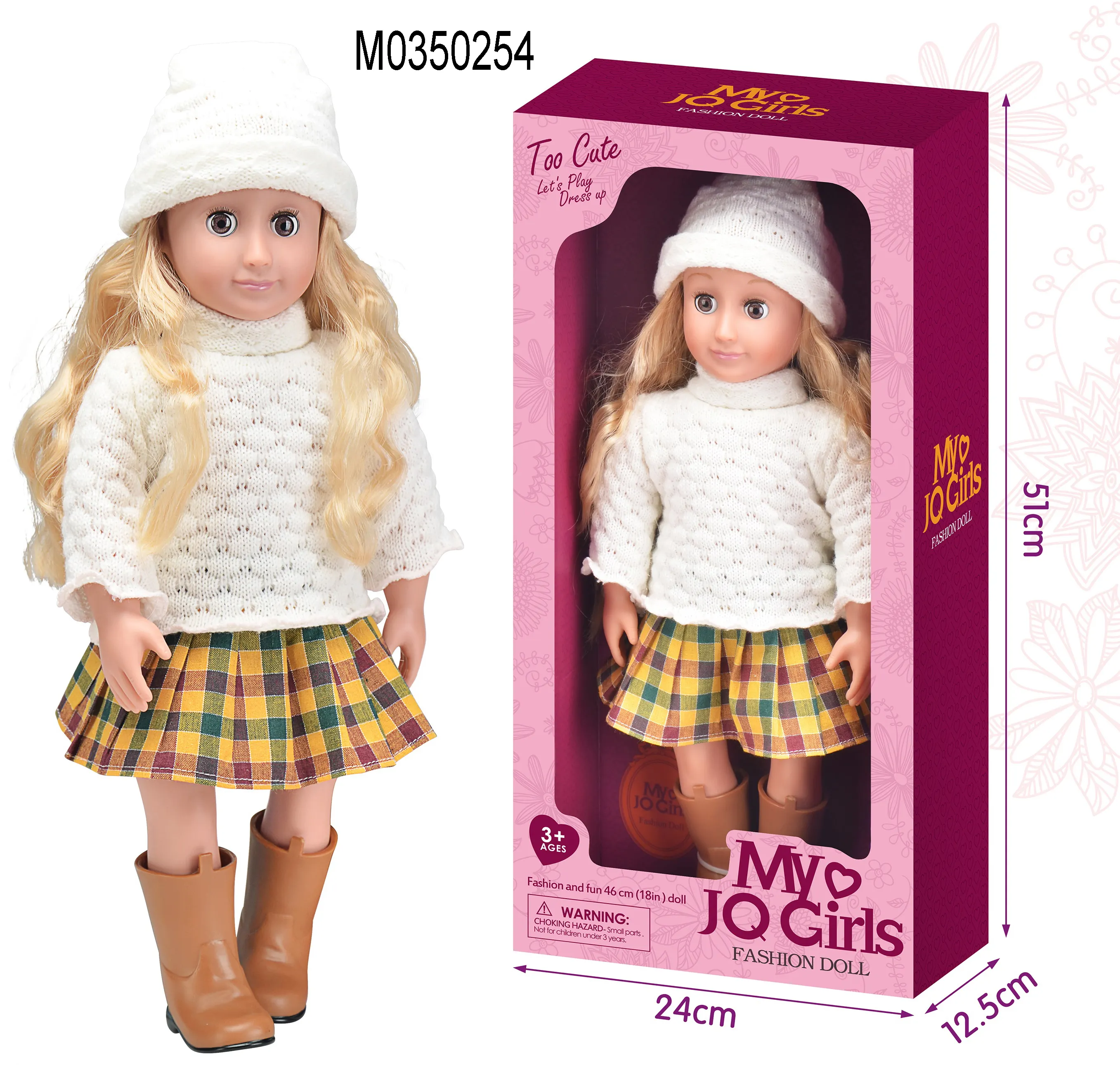 女の子のための美しい布で18インチのファッションかわいい女の子の人形