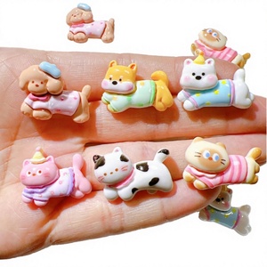 เรซิ่นรูปสัตว์น่ารักแบบคาวาอี้  ทำมือรักษ์โลก  แมวและสุนัขวิ่ง  จี้ห้อยรองเท้า  แก้วน้ำ  เครื่องประดับผม  งานฝีมือ DIY - Product Image 3