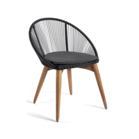 Meubles modernes et simples pour restaurants commerciaux Chaise avec cadre en aluminium et tressage de corde pour la salle à manger