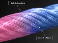 Filament PLA KOSEN bicolore 1,75 mm, dégradé rose-bleu et bleu-or pour imprimante 3D Bambu Lab, 1 kg