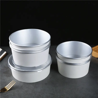 Bol en papier kraft pour soupe et salade à emporter avec logo personnalisé et feuille d'aluminium