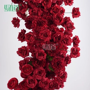 Arche florale en forme de cœur Greenway, support de toile de fond de mariage avec roses bleues, 1,8 m, décoration - Product Image 2