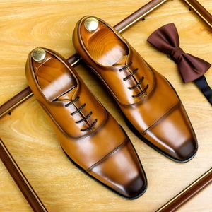 Zapatos de cuero para hombre, zapatos de fiesta de charol, zapatos hechos a mano de alta gama, zapatos clásicos de cuero para hombre - Product Image 6