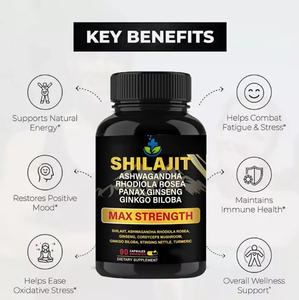 Ausreson ShilajitゴールドAshwagandhaサプリメントNaturelオーガニックヒマラヤShilajitピュアシラジットカプセル - Product Image 3