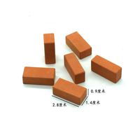 Set de Componentes de Construcción de Mini Ladrillos, Puertas y Ventanas de Arcilla y PVC a Escala 1/12 para Juguetes de Dibujos Animados