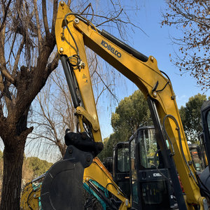 Эксплуатированный гидравлический гусеничный экскаватор Kobelco SK55SRX, 5 5-тонный мини-экскаватор, японский оригинальный, низкие часы, хорошее состояние, резиновые гусеницы - Product Image 6