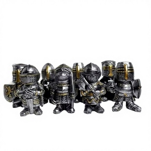 Sculpture en résine Chevalier Crusader Européen OR34, Souvenir d'Art Médiéval, Chevalier Samouraï en Armure, Statue de Gnome de Jardin Extérieur - Product Image 6