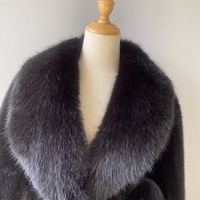 Jxwatcher Manteau en fausse fourrure élégante, imitation fourrure, épaisse et moelleuse, fausse fourrure de vison, manteau d'hiver pour femmes, fausse fourrure