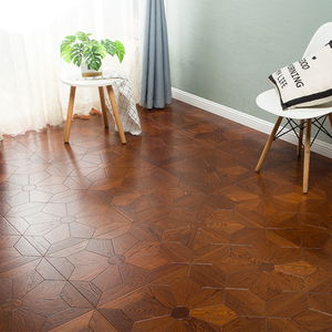 Suelo de Parqué Hexagonal de Roble Cepillado Multicapa ISO9001, Grado AB, Duradero, de 15 mm, Personalizable, para Proyectos Comerciales - Product Image 2