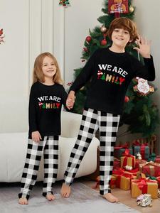 Op maat gemaakte groothandel Kerstpyjama's Santa lange mouwen Kerstpyjama's familieset - Product Image 3