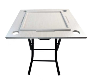 Table de dominos en bois personnalisée, pieds métalliques pliants en MDF, fabrication de table pour 4 joueurs jouant à des jeux de <span class=keywords><strong>casino</strong></span>, vente en gros - Product Image 3