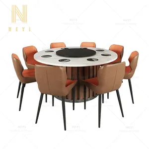 Mesa redonda de comedor para restaurante, mesa caliente de alta calidad a la moda, DT228, a la venta