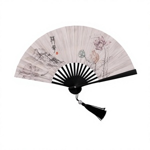 Éventail artisanal en bois naturel, texture moderne, léger, poignée ergonomique, réutilisable, accessoire de refroidissement manuel, peint à la main - Product Image 1