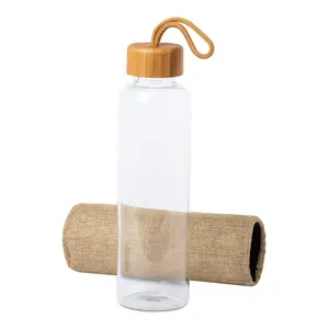 Bouteille d'eau en verre de bambou 500 ml gadgets durables - Product Image 3