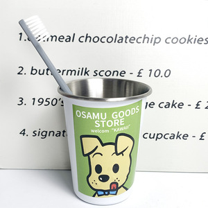 Osamu Goods Store Taza para enjuague bucal de acero inoxidable, 350 ml, diseño de dibujos animados para uso doméstico - Product Image 4